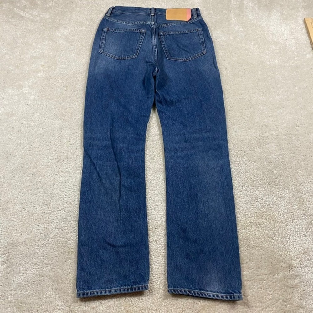Acne Studios Jeans Womens 29 Bla Konst Log Mid Blue Straight Leg 30G176-162